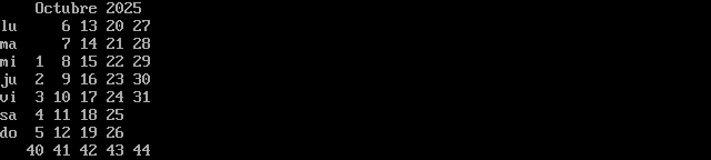 calendario minimo PNG 2025-10