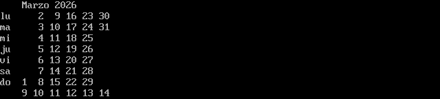 calendario minimo PNG 2026-03